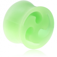 SILICONE DOUBLE FLARED SWIRL CUT OUT PLUG