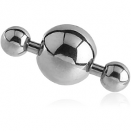 SURGICAL STEEL SPINNER BARBELL PIERCING