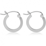 SURGICAL STEEL SQUARE WIRE EAR HOOPS PAIR