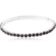 RHODIUM PLATED JEWELLED BRACELET