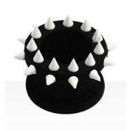 SILICONE DOUBLE FLARED SPIKEY TUNNEL PIERCING