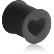 SILICONE DOUBLE FLARED HEART TUNNEL PIERCING