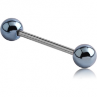 TITANIUM BARBELL WITH ANODISED SURGICAL STEEL BALL PIERCING