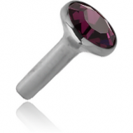 TITANIUM SWAROVSKI CRYSTAL JEWELLED PUSH FIT DISC FOR BIOFLEX INTERNAL LABRET