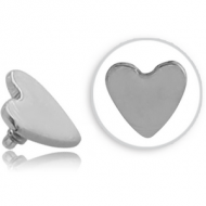 TITANIUM FOR 1.2MM INTERNALLY THREADED PINS - HEART PIERCING