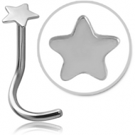 TITANIUM STAR CURVED NOSE STUD PIERCING