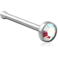 TITANIUM VALUE CRYSTAL JEWELLED NOSE BONE WITH SET STONE PIERCING