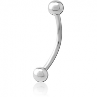 TITANIUM THREADLESS CURVED BARBELL PIERCING