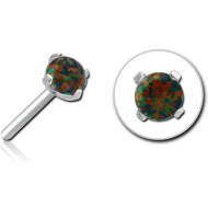 TITANIUM SYNTHETIC OPAL THREADLESS ATTACHMENT - ROUND PIERCING