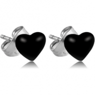 UV ACRYLIC EAR STUDS PAIR - HEART