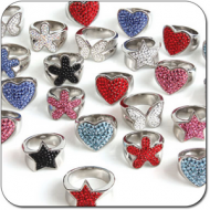 VALUE PACK OF MIX SURGICAL STEEL CRYSTALINE RINGS PIERCING