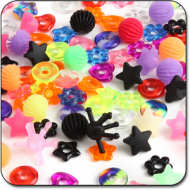 VALUE PACK OF MIX TONGUE SILICONE TOPS AND DONUTS PIERCING