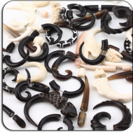 VALUE PACK OF MIX ORGANIC FAKE PIERCINGS PIERCING