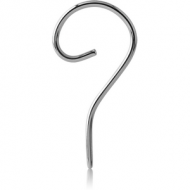 SURGICAL STEEL FISH HOOK-TATTOO SPIRAL PIERCING