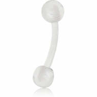 BIOFLEX BALL ENDED CURVED BARBELL WITH UV ACRYLIC BALL PIERCING