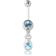 BIOFLEX JEWELLED NAVEL BANANA WITH CHARM