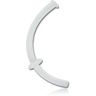 BIOFLEX CURVED RETAINER LABRET WITH DISC PIERCING