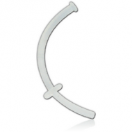 BIOFLEX CURVED RETAINER MICRO LABRET WITH DISC PIERCING