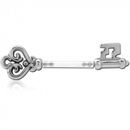 BIOFLEX PUSH FIT NIPPLE BARBELL - KEY PIERCING