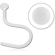 BIOFLEX CURVED NOSE STUD WITH DOME