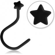 BIOFLEX CURVED NOSE STUD WITH STAR PIERCING