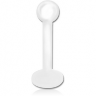 BIOFLEX THREADED MICRO LABRET WITH UV BALL PIERCING