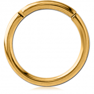 STERILE GOLD PVD COATED TITANIUM HINGED SEGMENT RING