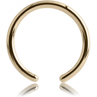 ZIRCON GOLD PVD COATED SURGICAL STEEL BALL CLOSURE RING PIN