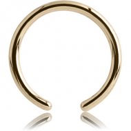 ZIRCON GOLD PVD COATED SURGICAL STEEL BALL CLOSURE RING PIN PIERCING