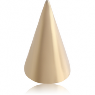 ZIRCON GOLD PVD COATED SURGICAL STEEL LONG CONE