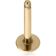 ZIRCON GOLD PVD COATED SURGICAL STEEL MICRO LABRET PIN