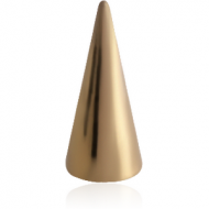 ZIRCON GOLD PVD COATED SURGICAL STEEL MICRO LONG CONE PIERCING
