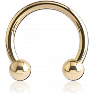 ZIRCON PVD COATED TITANIUM INTERNALLY THREADED MICRO CIRCULAR BARBELL PIERCING