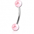 SURGICAL STEEL CURVED MICRO BARBELL WITH SYNTHETIC PEARLS