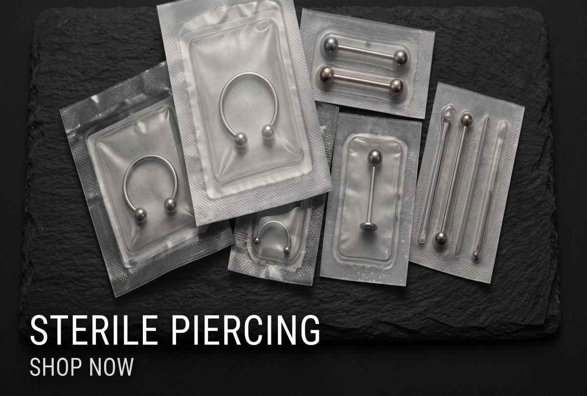 Sterile piercing jewellery